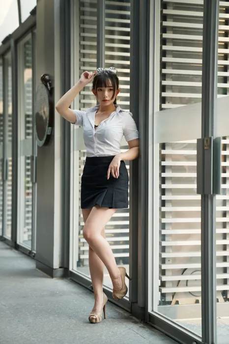 [爱美足] NO.078  陈家琳 OL短裙 高跟美腿外拍 街拍#[100P]-4