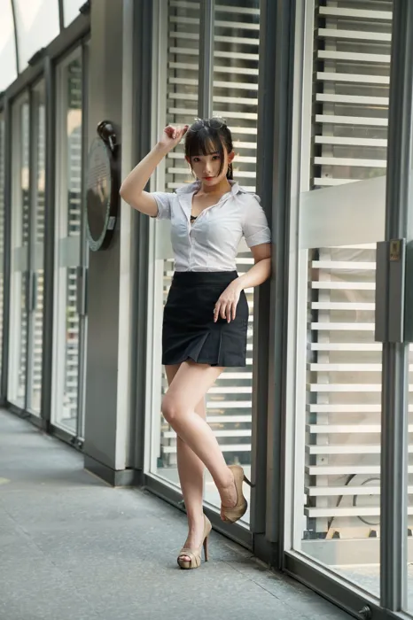 [爱美足] NO.078  陈家琳 OL短裙 高跟美腿外拍 街拍#[100P]-6