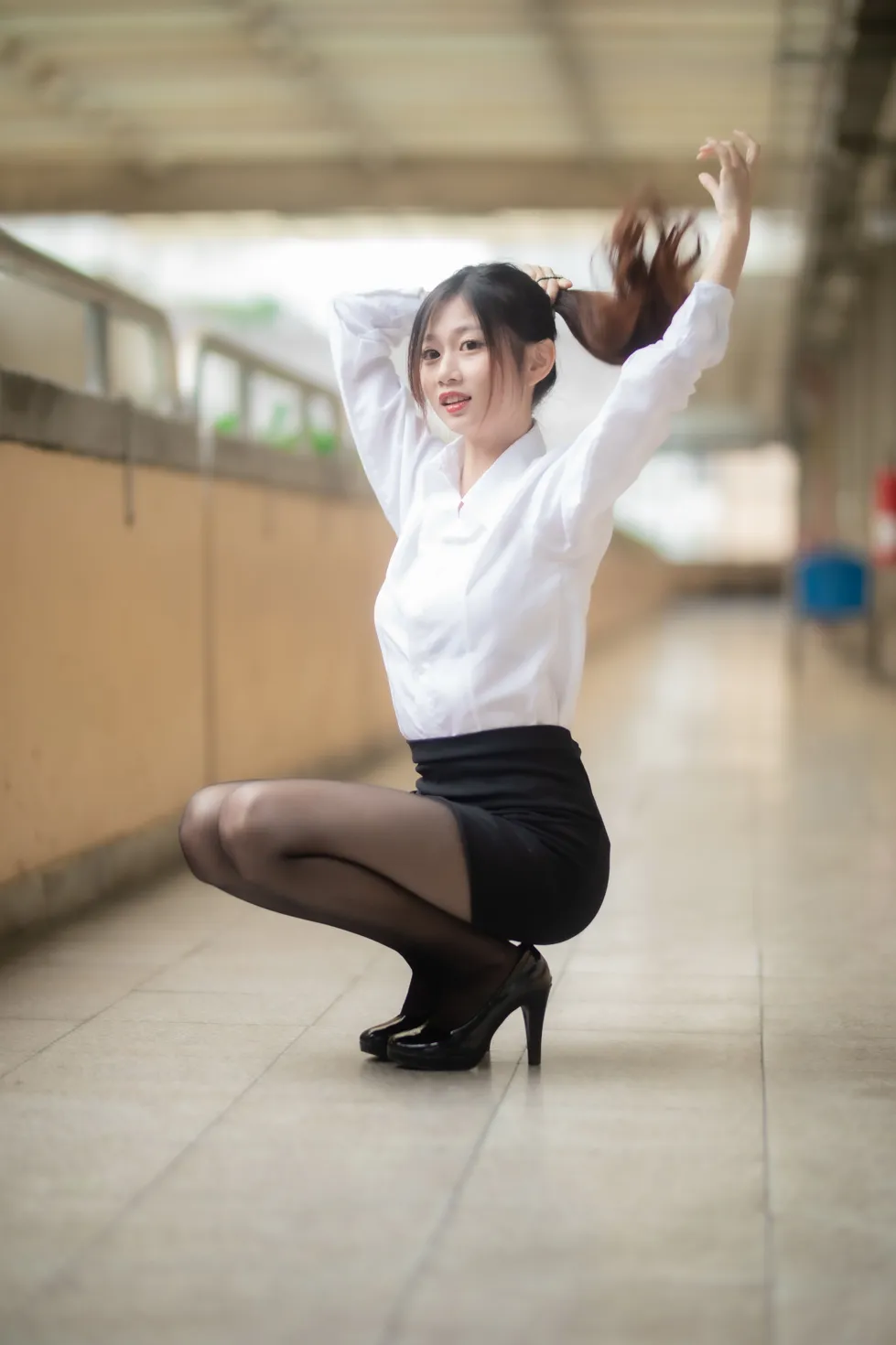 [爱美足] NO.128 Dolly Liu OL黑丝高跟美腿 街拍#[31P]-7