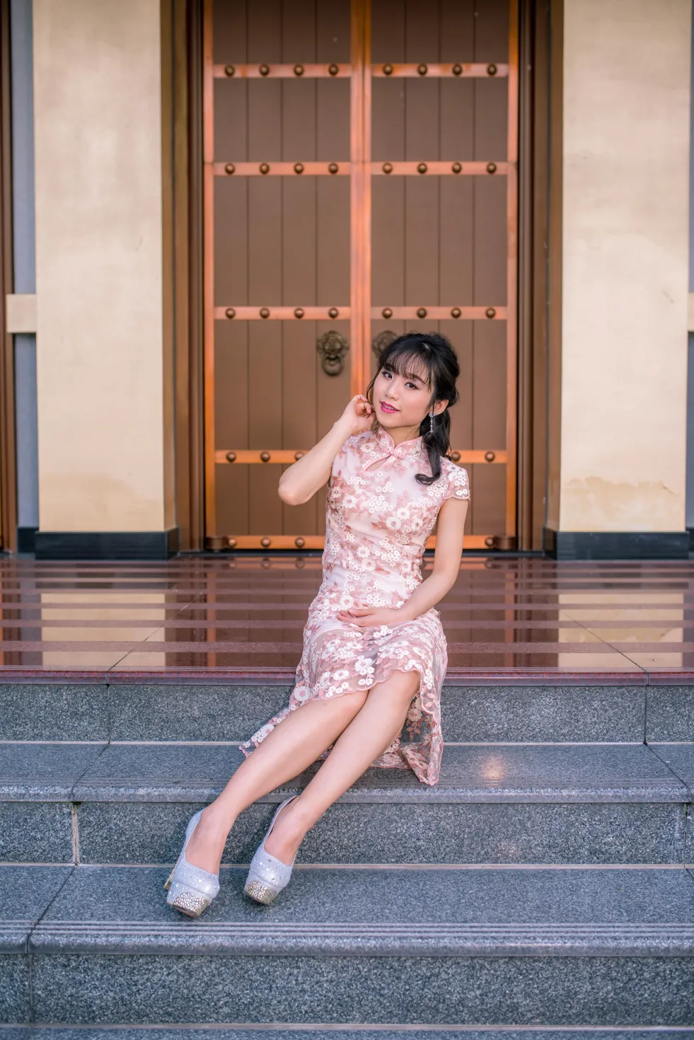 [爱美足] NO.188 余宸 旗袍高跟美腿 街拍#[88P]-1