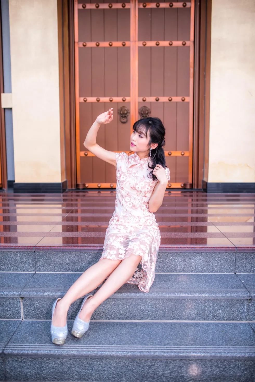 [爱美足] NO.188 余宸 旗袍高跟美腿 街拍#[88P]-8