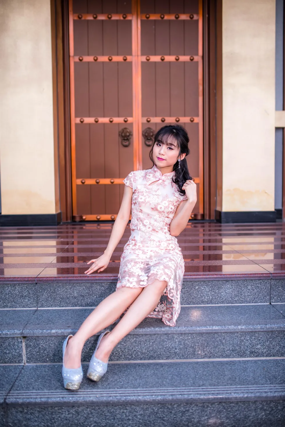 [爱美足] NO.188 余宸 旗袍高跟美腿 街拍#[88P]-10