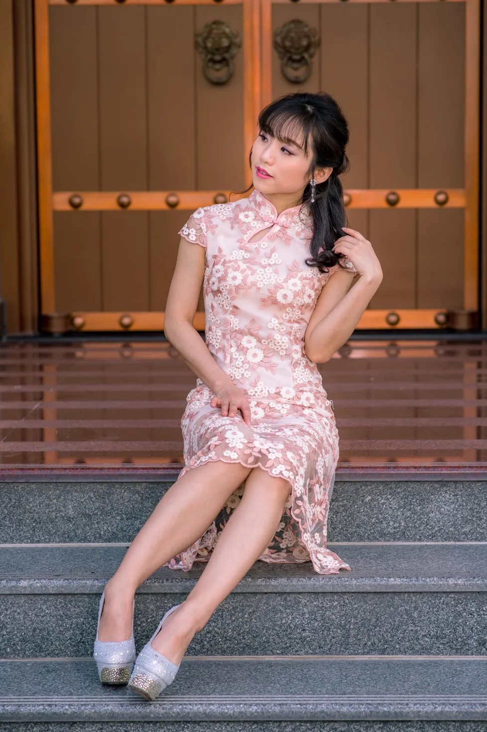 [爱美足] NO.188 余宸 旗袍高跟美腿 街拍#[88P]-3