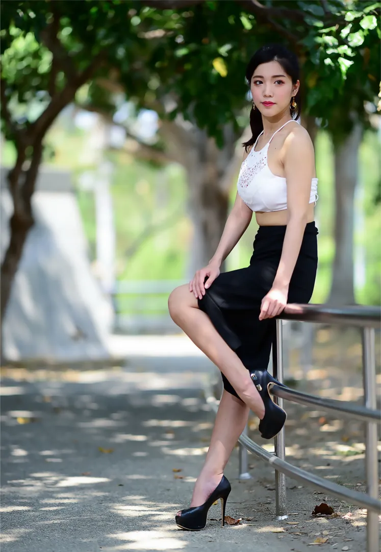 [爱美足] NO.162 莎莎 露肚高叉长裙高跟美腿 街拍#[105P]-6