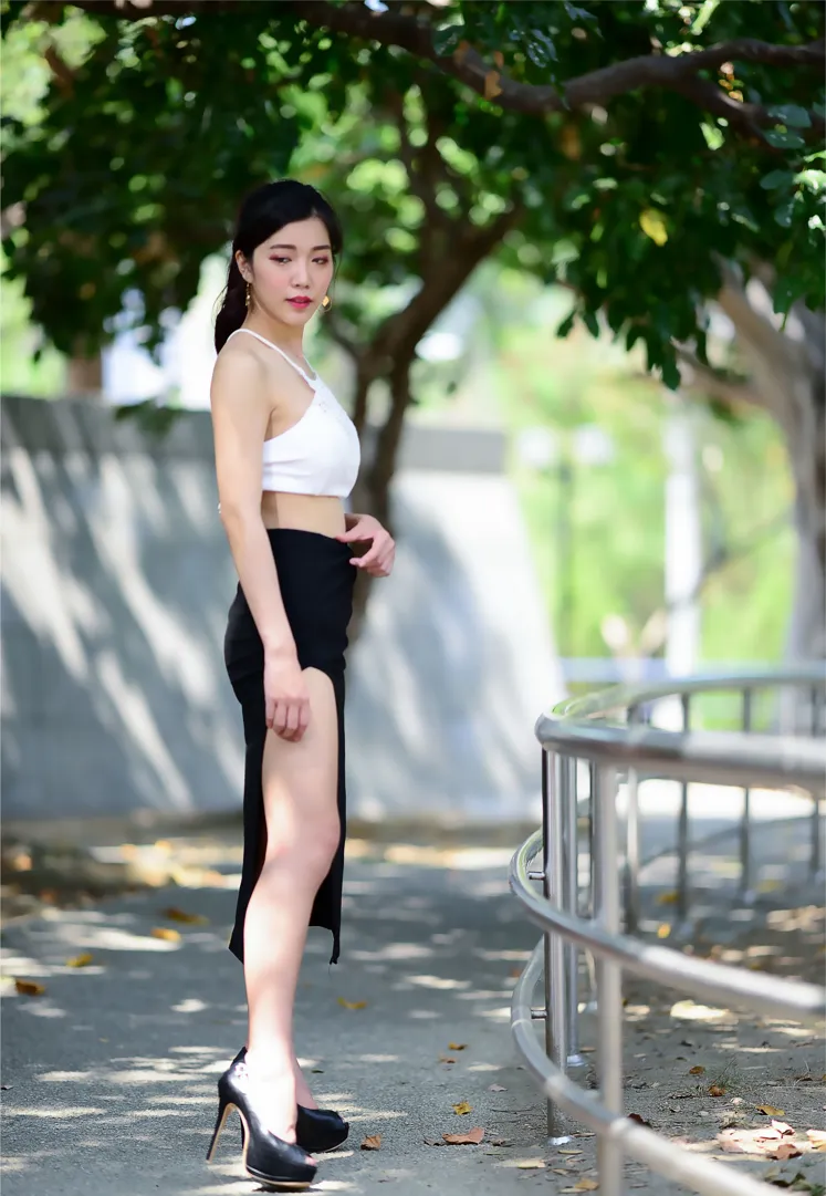 [爱美足] NO.162 莎莎 露肚高叉长裙高跟美腿 街拍#[105P]-7