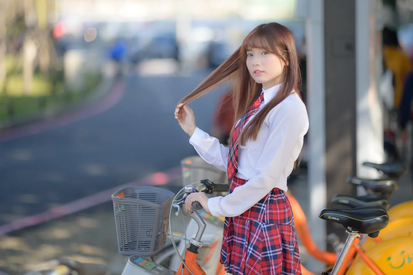 [爱美足] NO.233 学生制服高跟 街拍#[105P]-7
