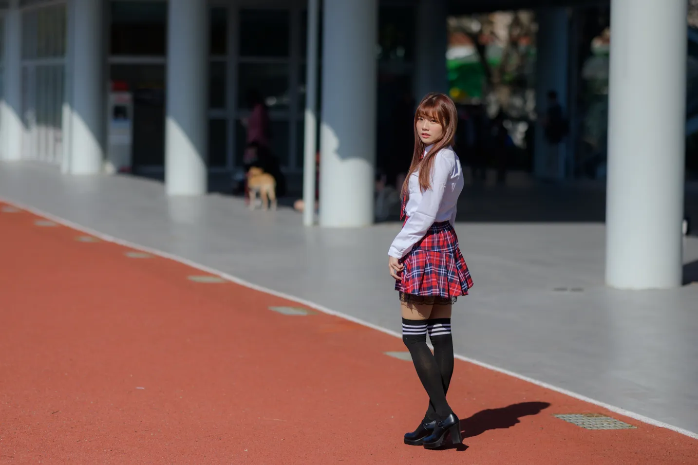 [爱美足] NO.233 学生制服高跟 街拍#[105P]-4