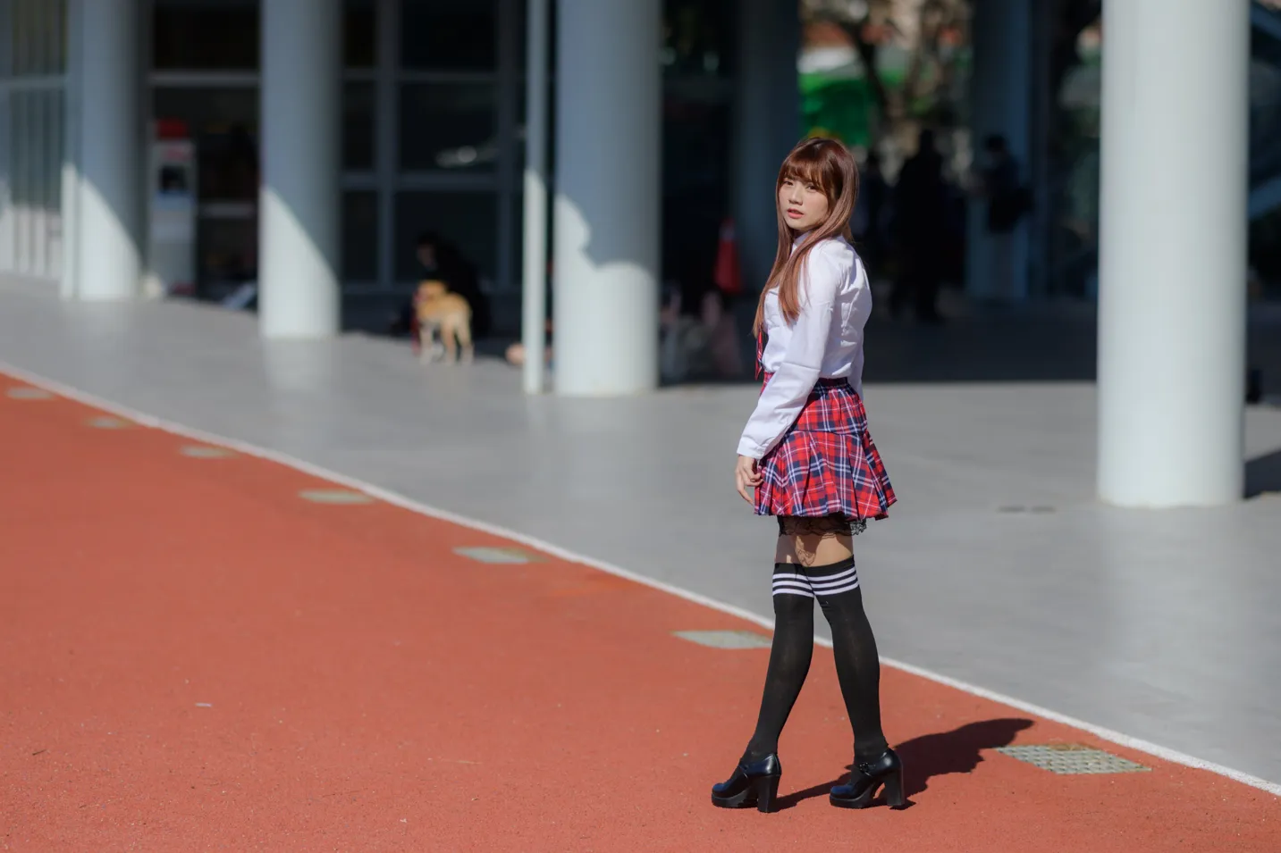 [爱美足] NO.233 学生制服高跟 街拍#[105P]-5