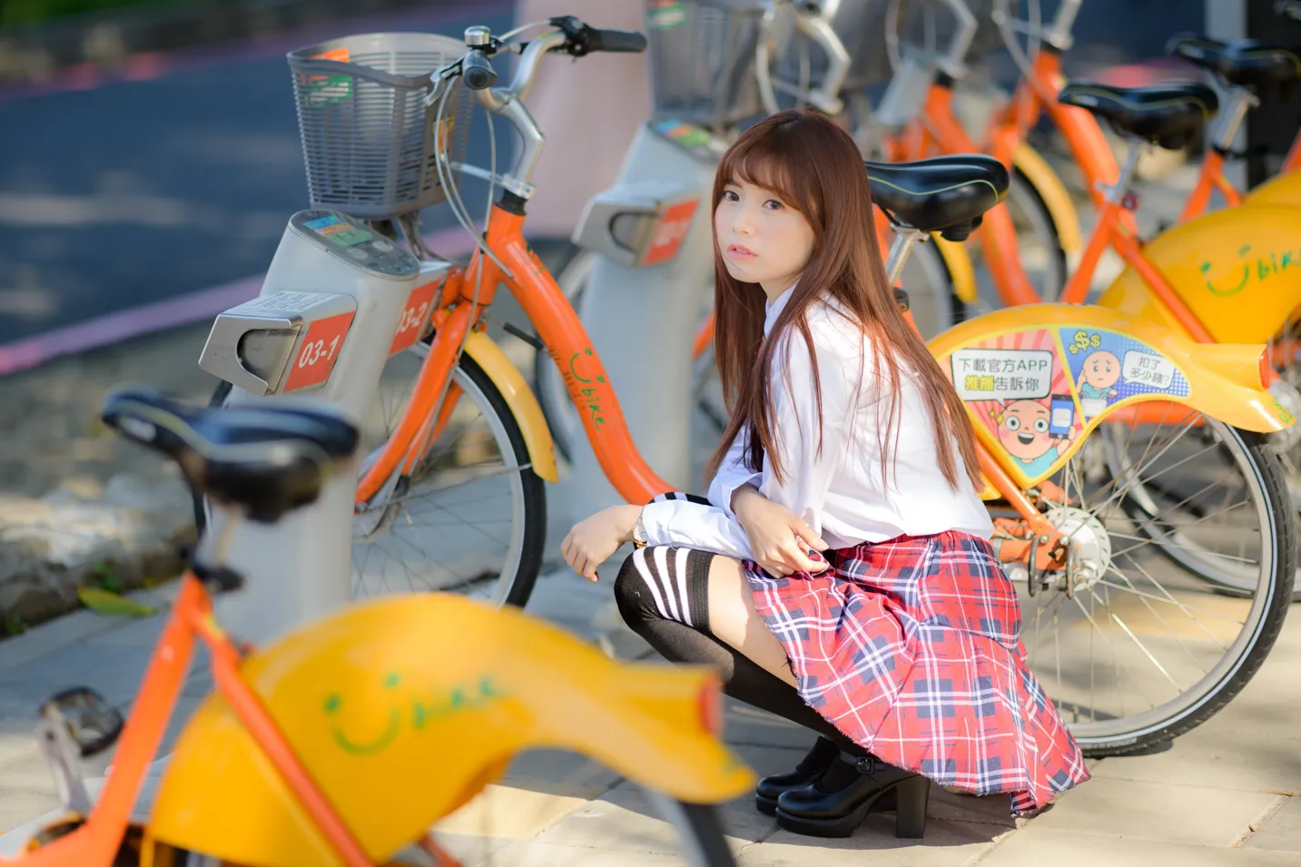 [爱美足] NO.233 学生制服高跟 街拍#[105P]-5