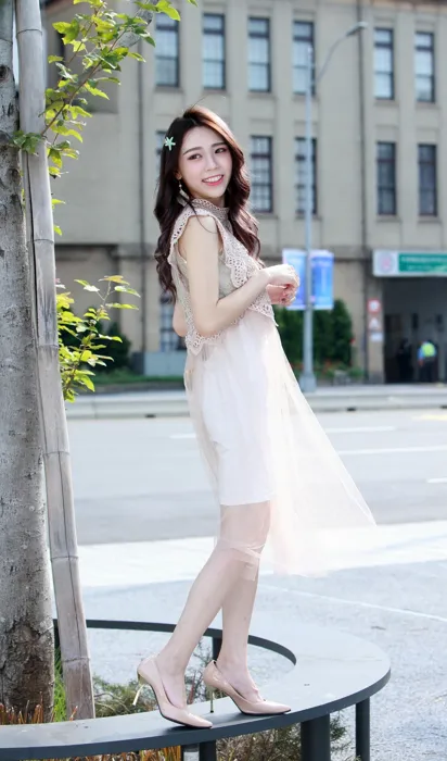 [爱美足] NO.097 林芝榕 小禮服 高跟美腿外拍 街拍#[88P]-10
