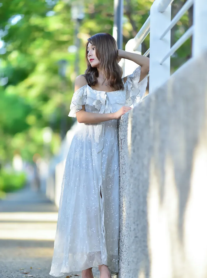 [爱美足] NO.200 vivi曹媛媛 吊带高衩长裙高跟美腿 街拍#[105P]-8