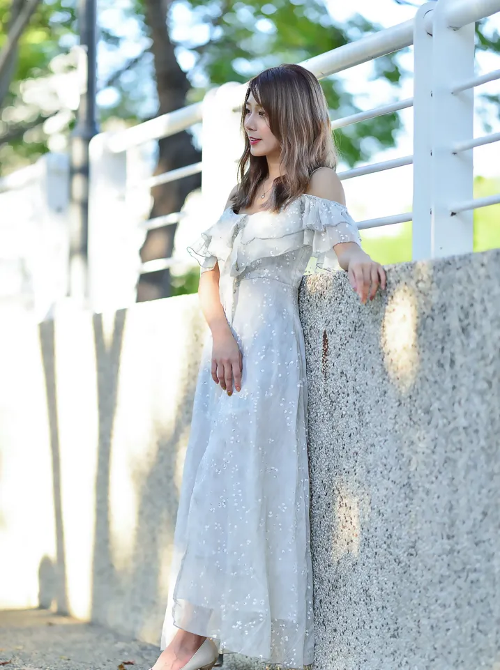 [爱美足] NO.200 vivi曹媛媛 吊带高衩长裙高跟美腿 街拍#[105P]-1