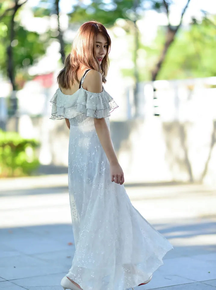 [爱美足] NO.200 vivi曹媛媛 吊带高衩长裙高跟美腿 街拍#[105P]-7