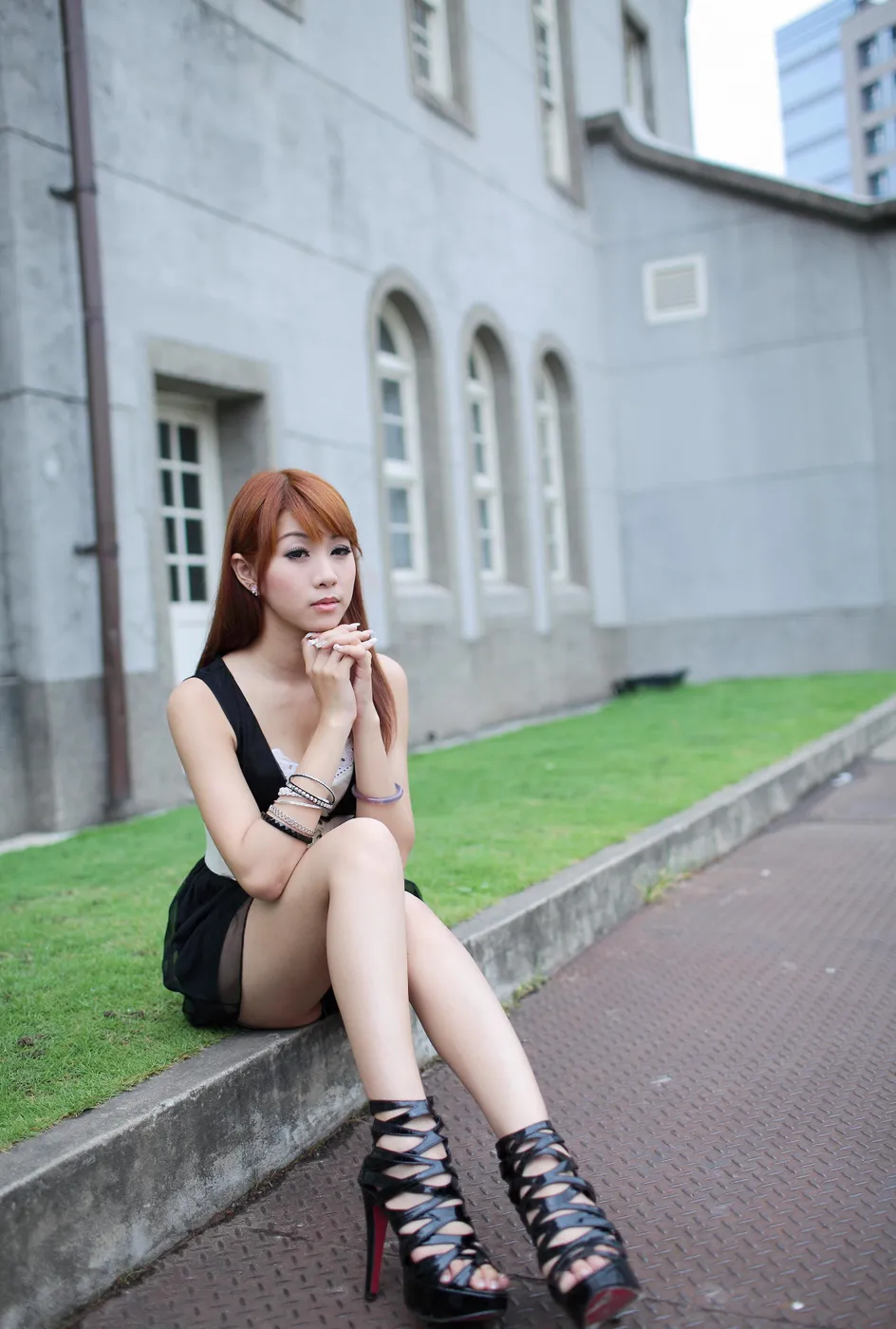 [爱美足] NO.213 小雯 牛仔短裤高跟美腿 街拍#[29P]-6