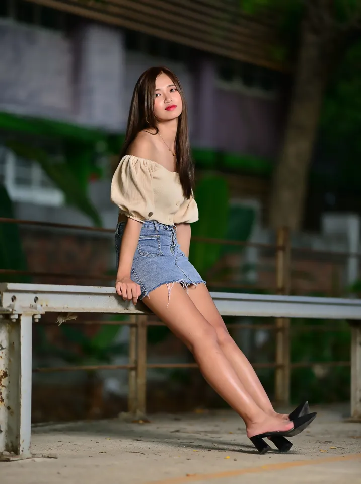 [爱美足] NO.203 许筱真 牛仔短裙高跟美腿 街拍#[73P]-7