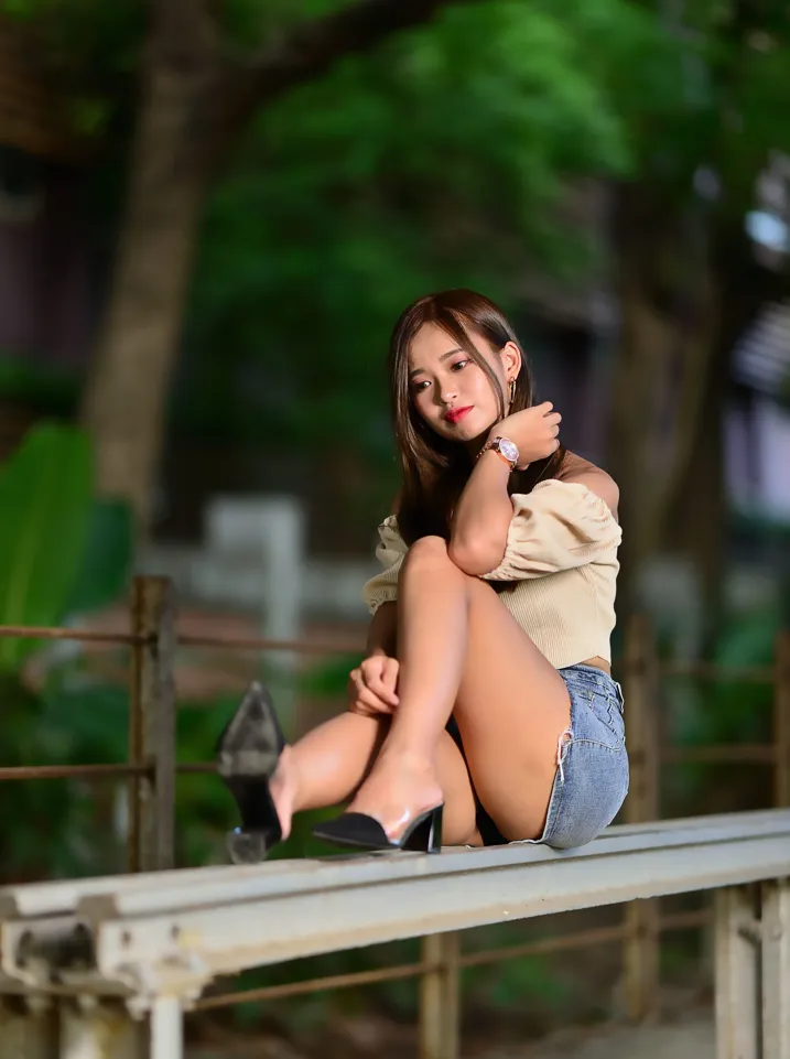 [爱美足] NO.203 许筱真 牛仔短裙高跟美腿 街拍#[73P]-4