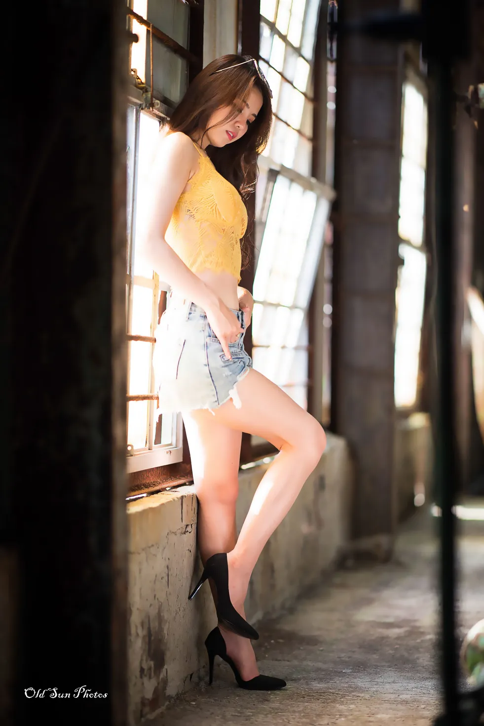[爱美足] NO.192 Debby Chiu 露肚牛仔短裤高跟美腿 街拍#[53P]-5