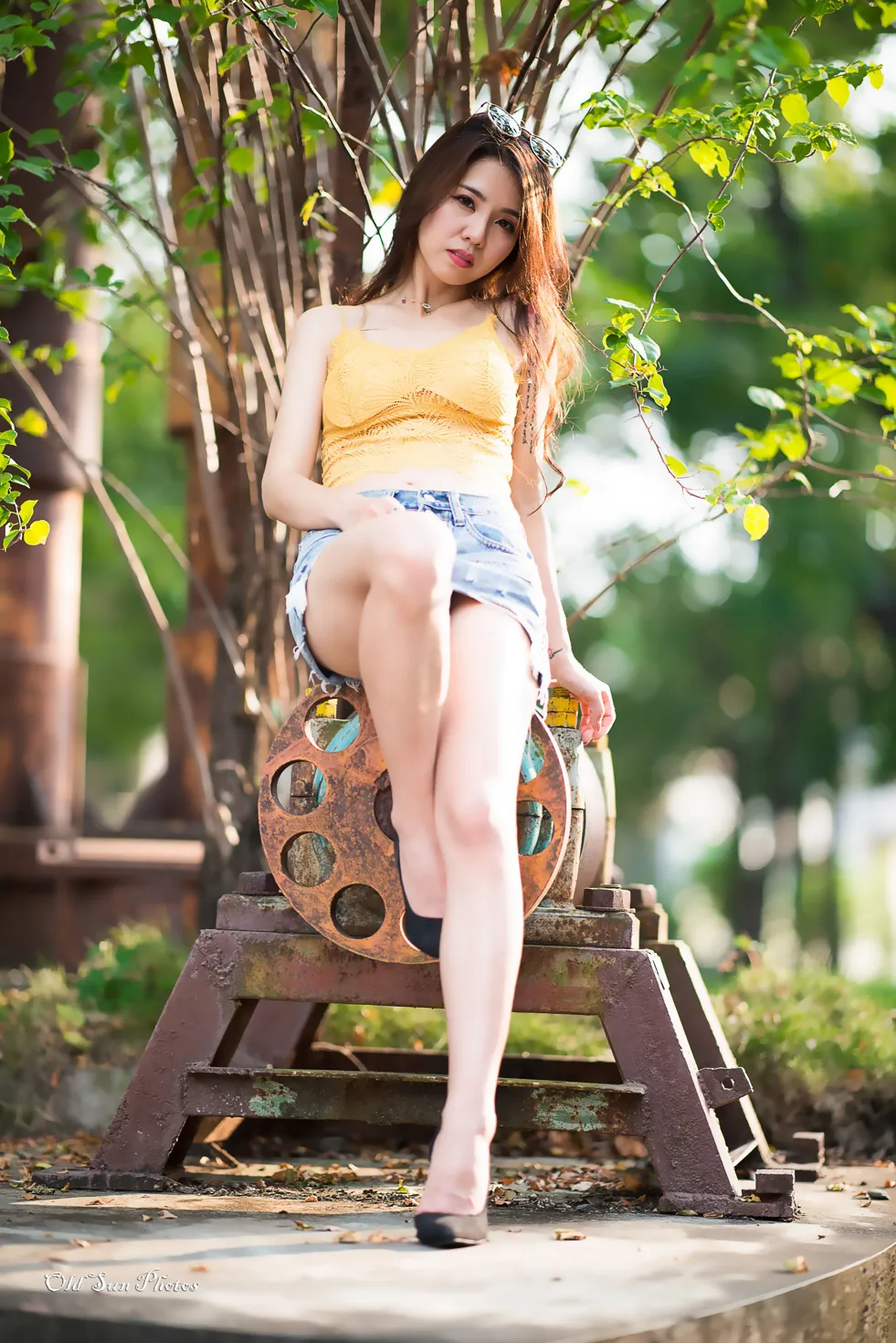 [爱美足] NO.192 Debby Chiu 露肚牛仔短裤高跟美腿 街拍#[53P]-2