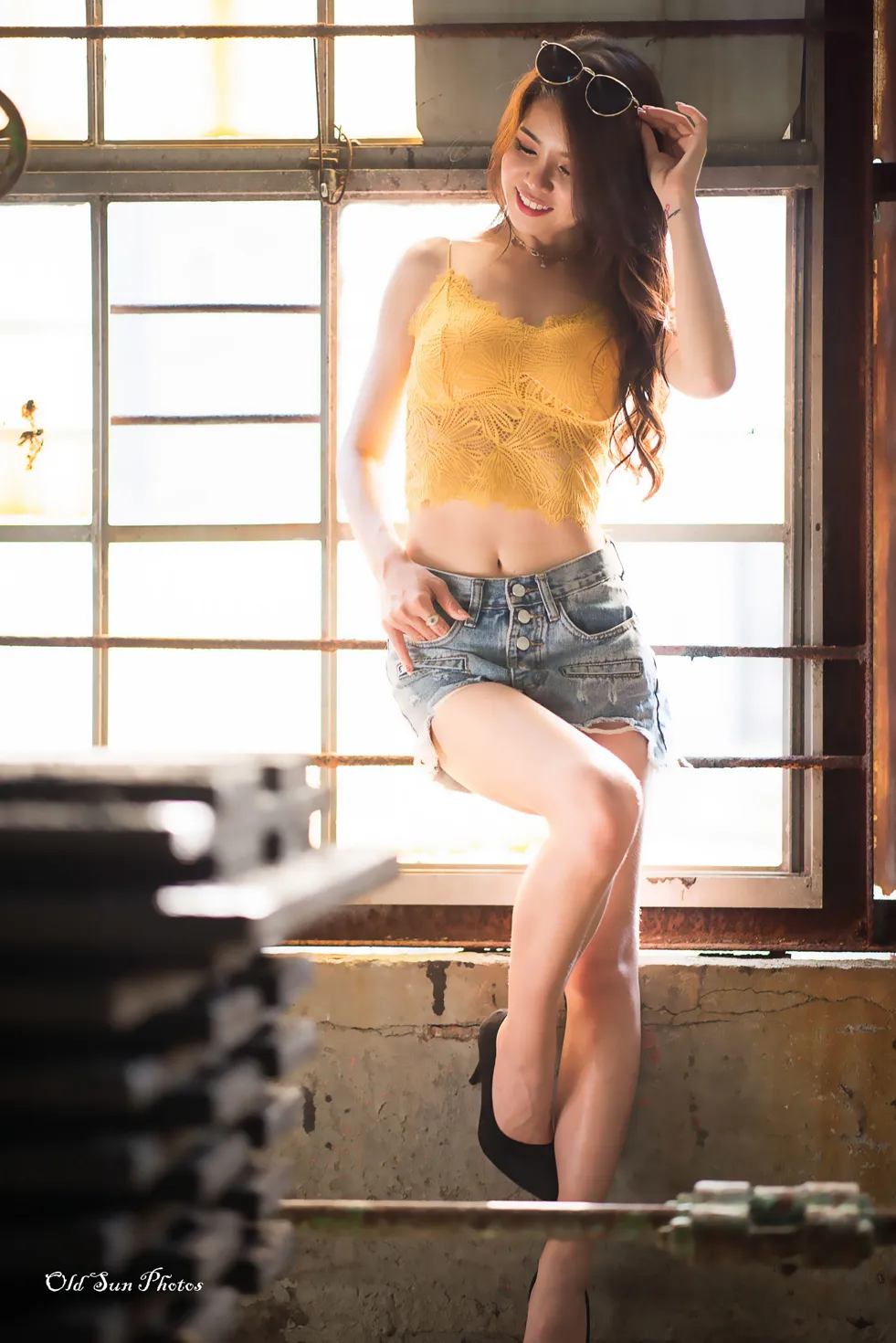[爱美足] NO.192 Debby Chiu 露肚牛仔短裤高跟美腿 街拍#[53P]-9