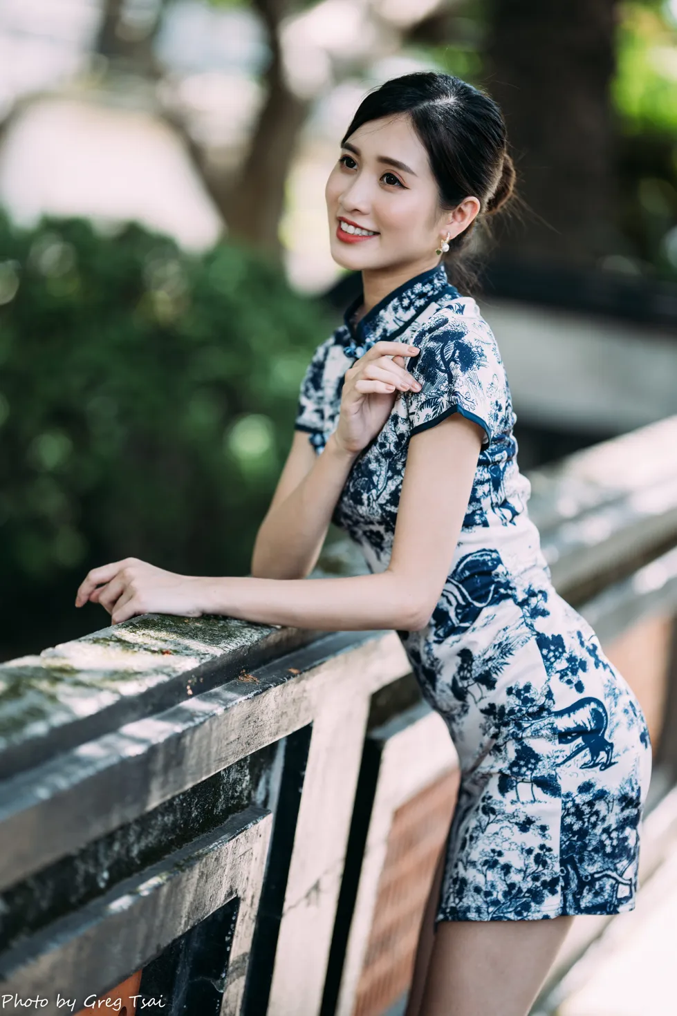 [爱美足] NO.151 张筠 短旗袍丝袜高跟美腿 街拍#[54P]-6