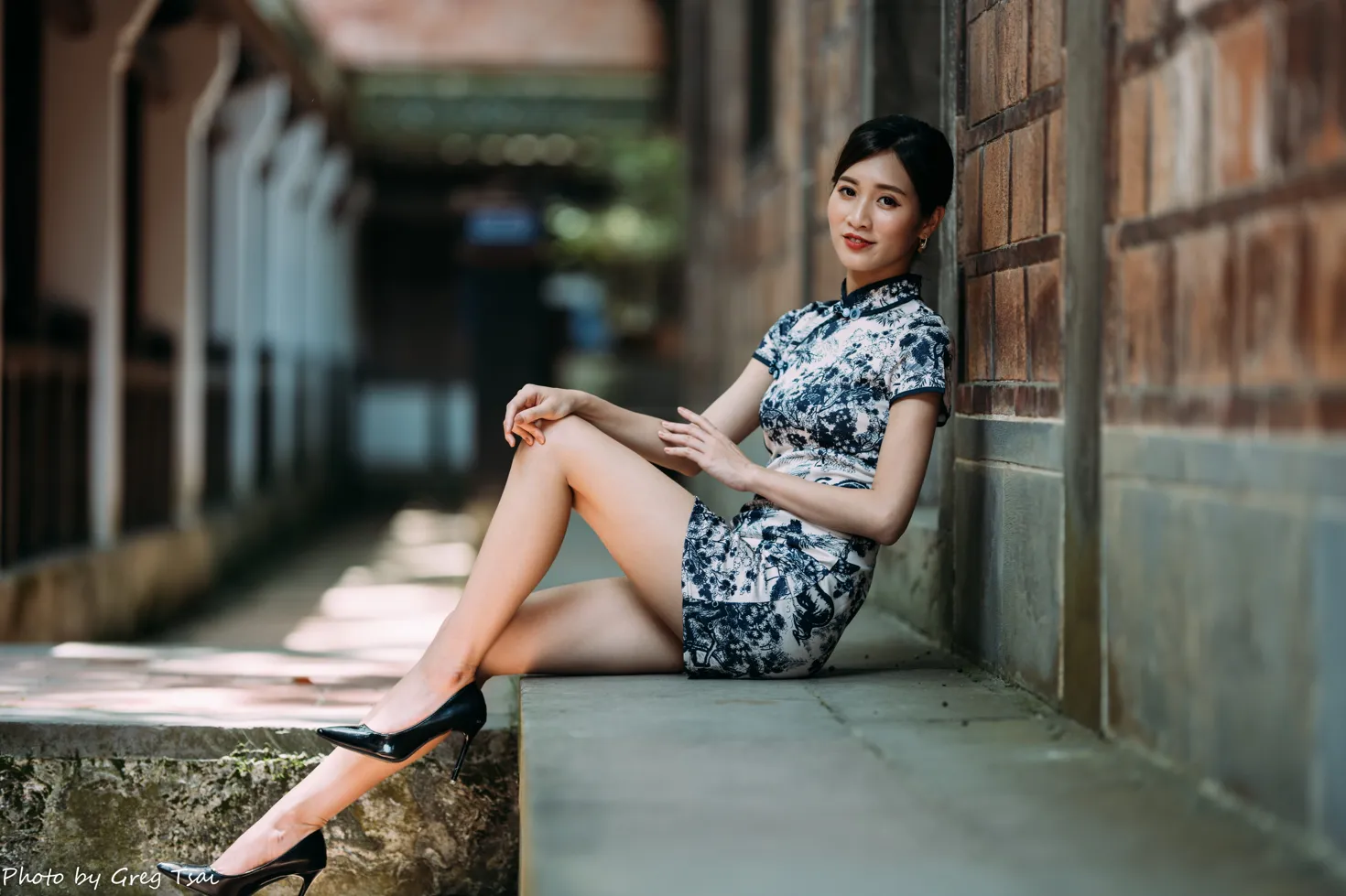 [爱美足] NO.151 张筠 短旗袍丝袜高跟美腿 街拍#[54P]-9