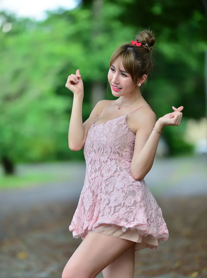[爱美足] NO.201 陈薇羽 吊带连衣裙凉高美腿 街拍#[105P]-5