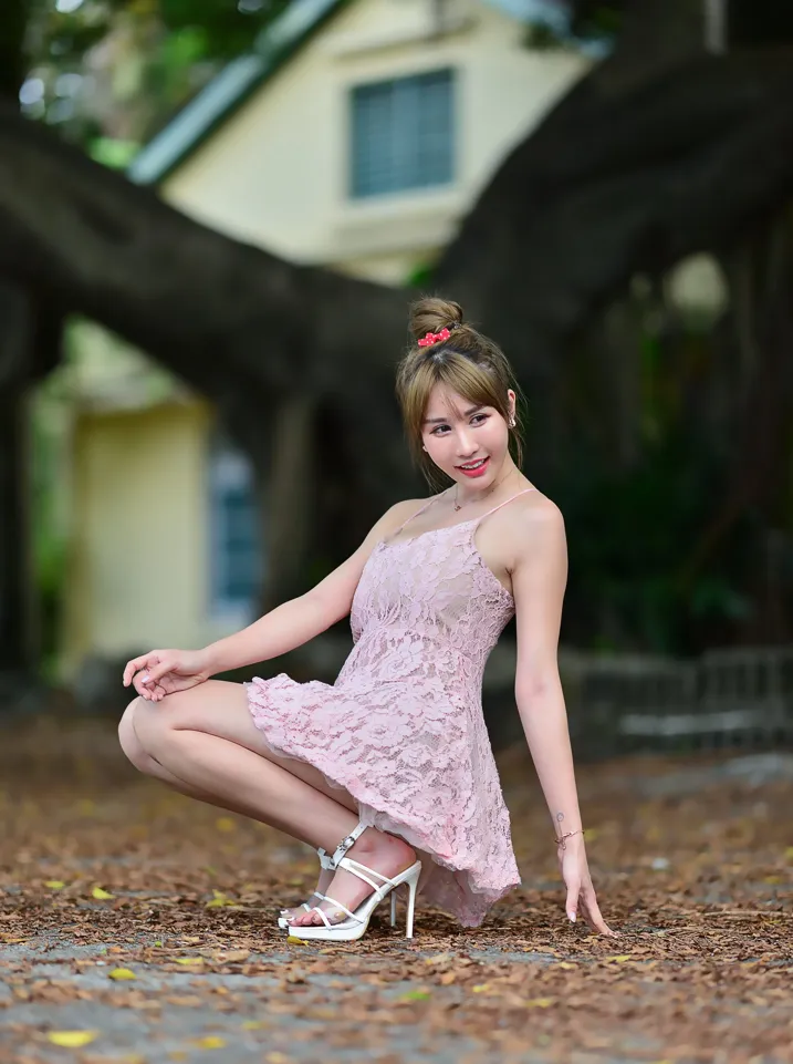 [爱美足] NO.201 陈薇羽 吊带连衣裙凉高美腿 街拍#[105P]-4