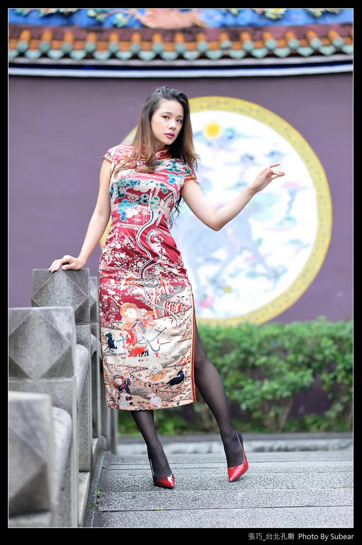 [爱美足] NO.098 张巧 旗袍黑丝高跟美腿 街拍#[54P]-8