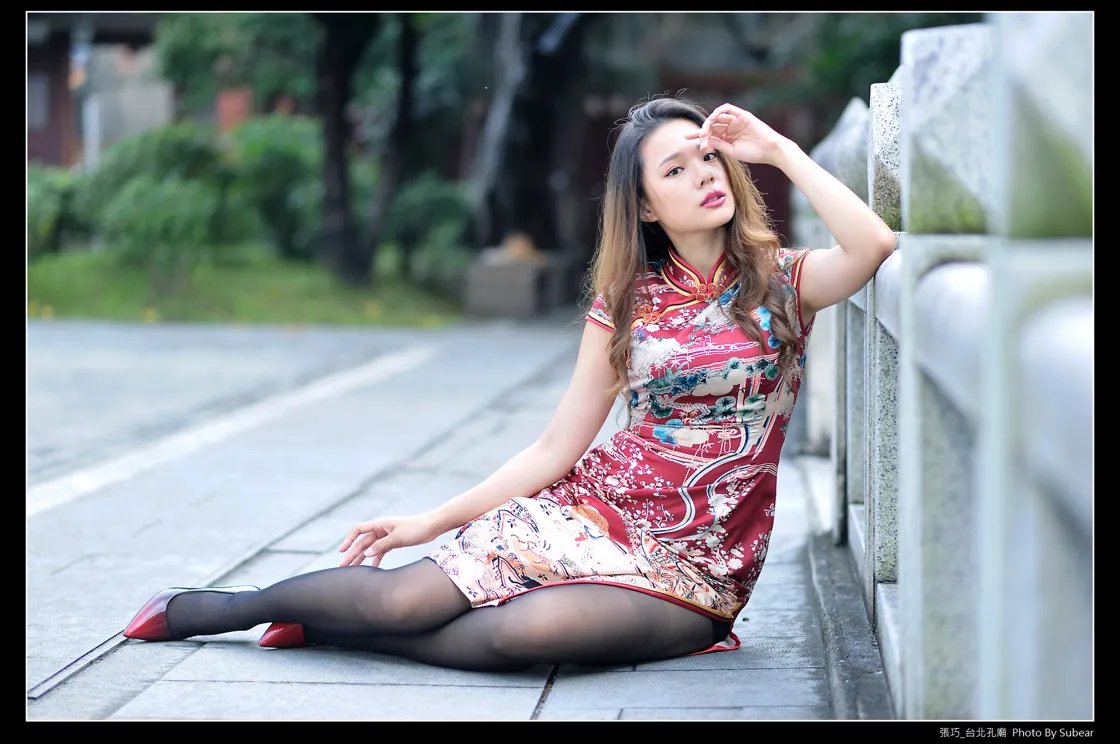 [爱美足] NO.098 张巧 旗袍黑丝高跟美腿 街拍#[54P]-7