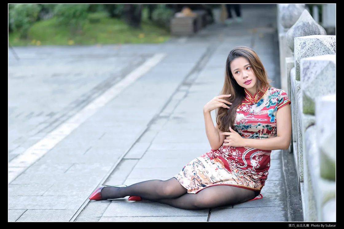 [爱美足] NO.098 张巧 旗袍黑丝高跟美腿 街拍#[54P]-9