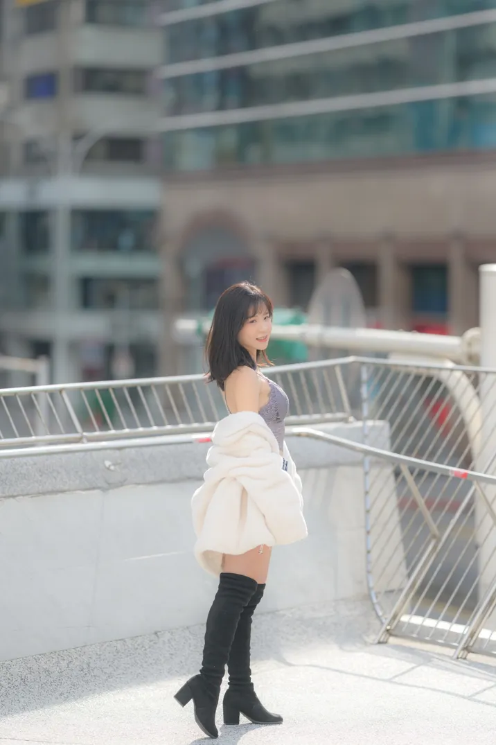 [爱美足] NO.215 YoYo 牛仔短裤长靴 街拍#[105P]-5