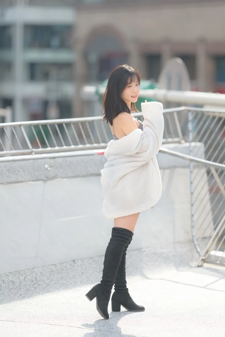 [爱美足] NO.215 YoYo 牛仔短裤长靴 街拍#[105P]-6