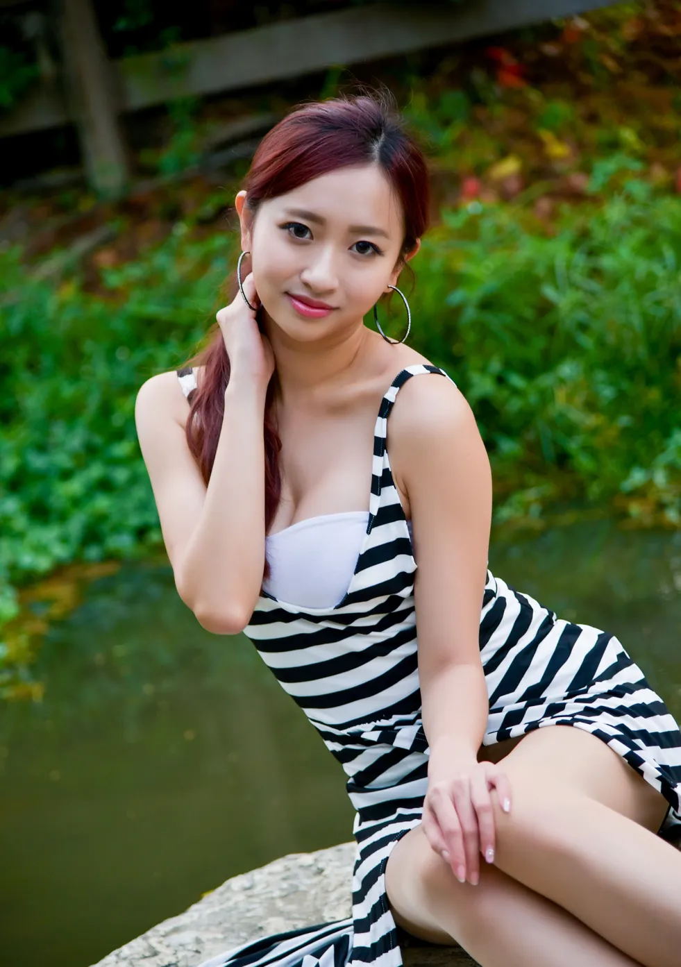 [爱美足] NO.182 名婷 高衩吊带长裙丝袜高跟美腿 街拍#[34P]-6