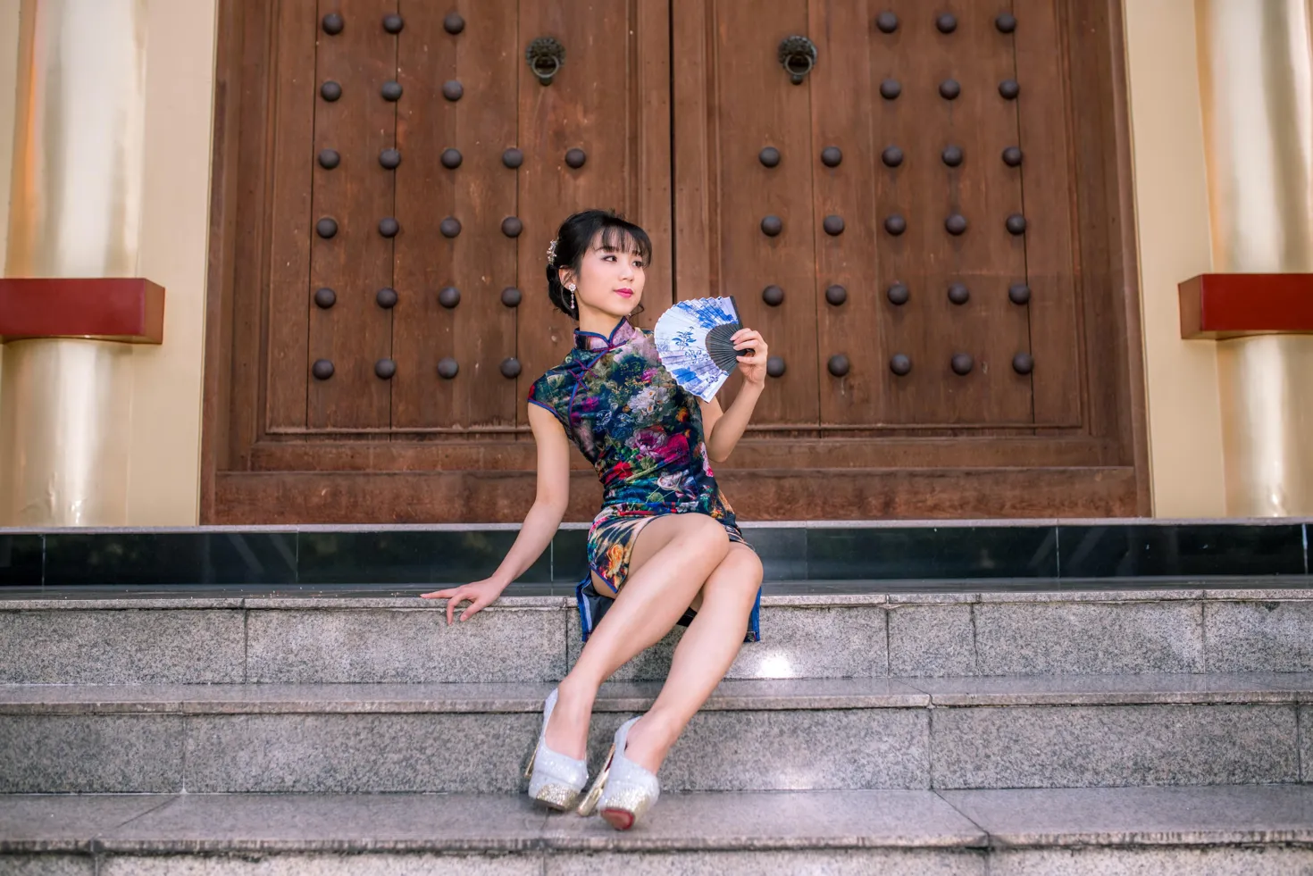 [爱美足] NO.194 余宸 短旗袍高跟美腿 街拍#[105P]-5