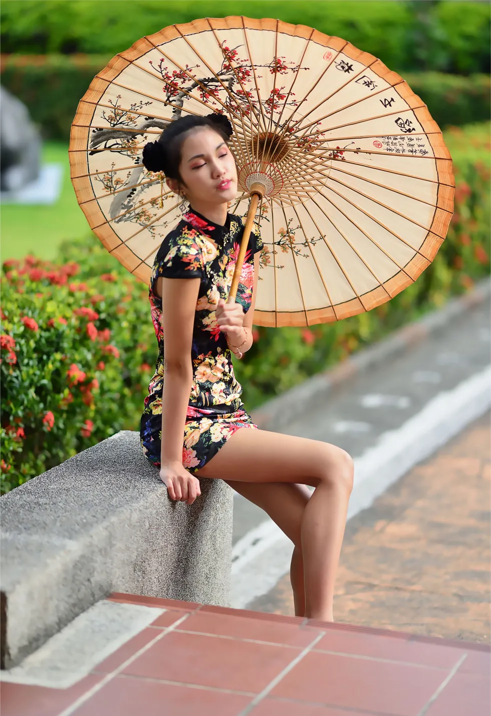 [爱美足] NO.191 陈濛欣 短旗袍高跟美腿 街拍#[100P]-8