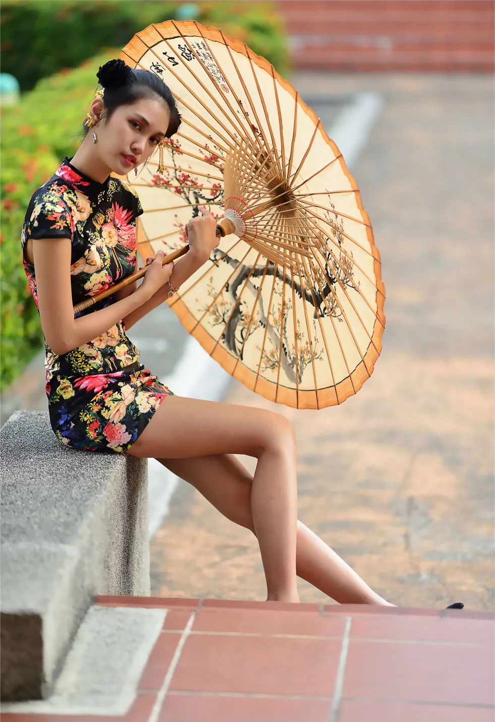 [爱美足] NO.191 陈濛欣 短旗袍高跟美腿 街拍#[100P]-1