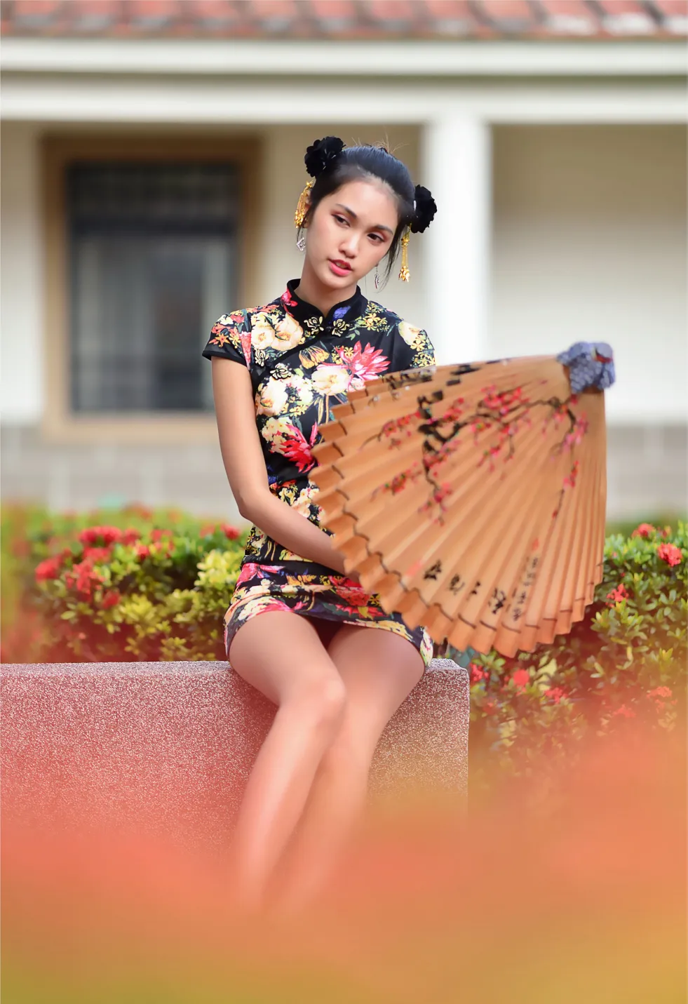 [爱美足] NO.191 陈濛欣 短旗袍高跟美腿 街拍#[100P]-6