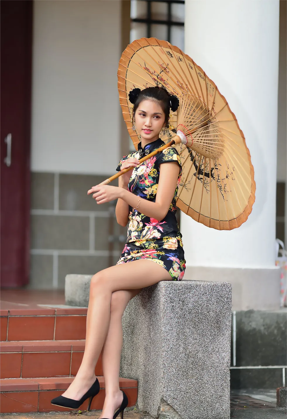 [爱美足] NO.191 陈濛欣 短旗袍高跟美腿 街拍#[100P]-5