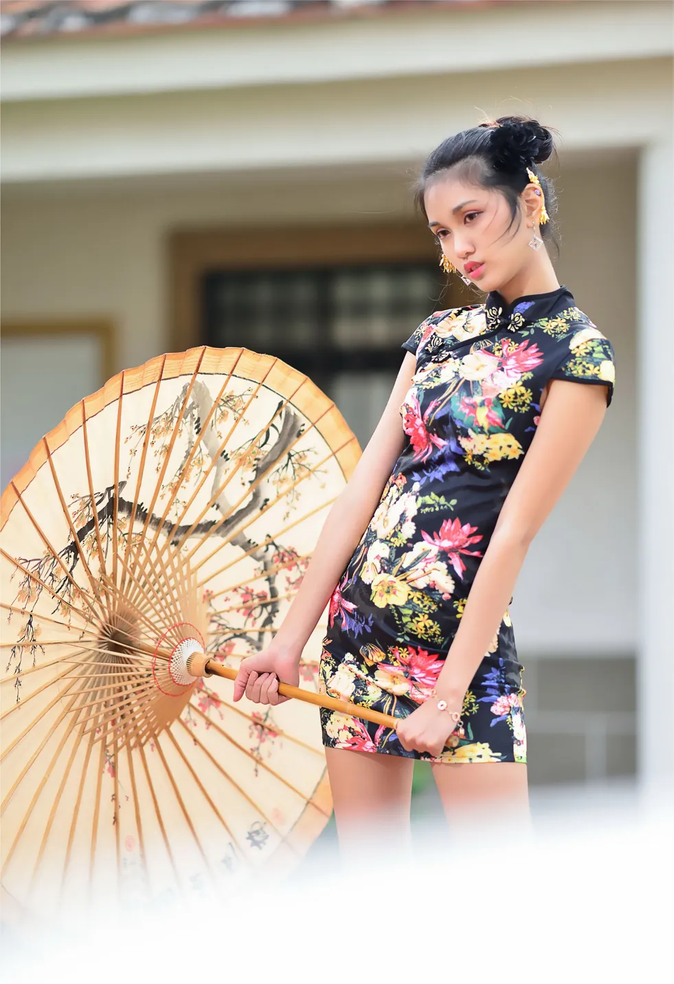 [爱美足] NO.191 陈濛欣 短旗袍高跟美腿 街拍#[100P]-4