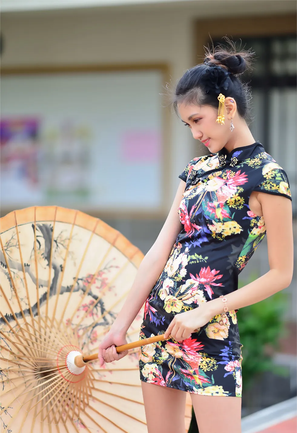 [爱美足] NO.191 陈濛欣 短旗袍高跟美腿 街拍#[100P]-6