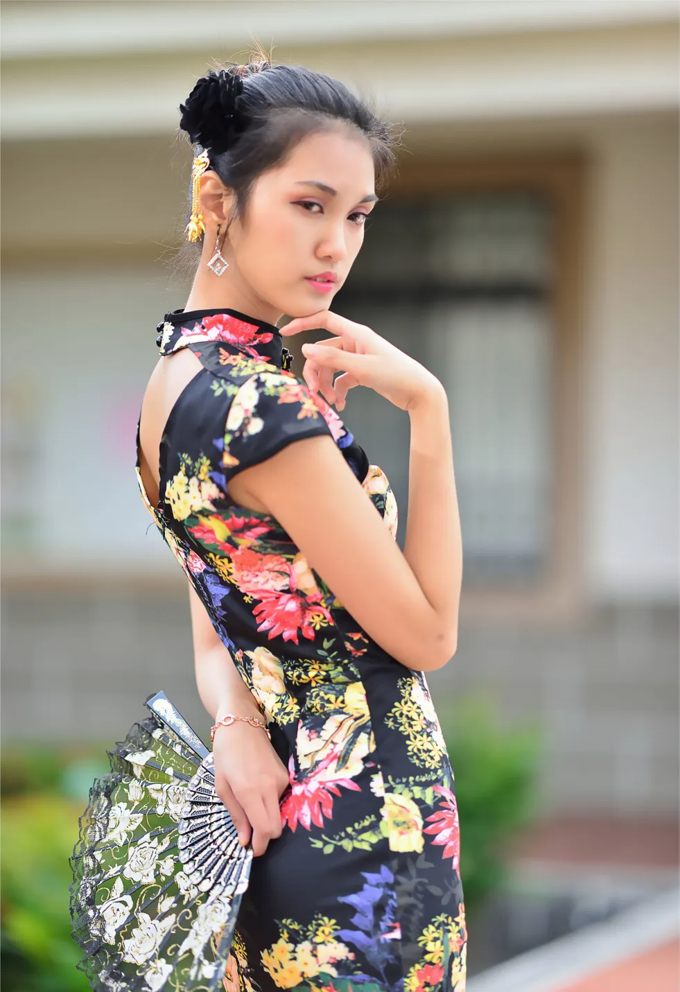 [爱美足] NO.191 陈濛欣 短旗袍高跟美腿 街拍#[100P]-3