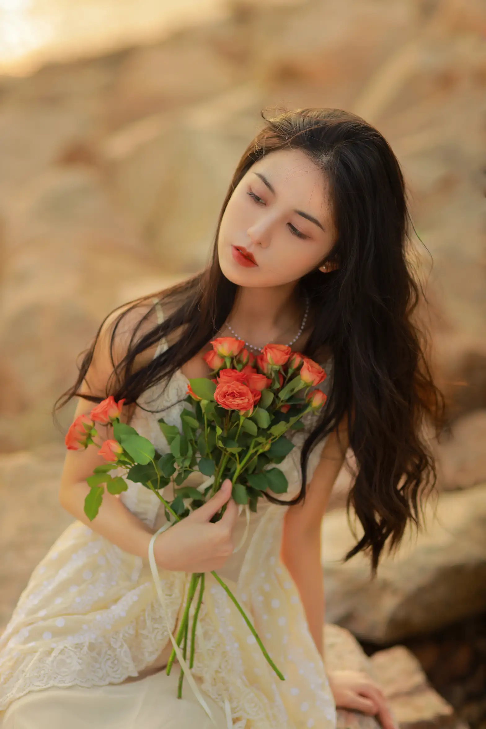 [艺图语] 2022.08.08 Vol.1655 – 她与落日 沐槿cutie#[25P]-6