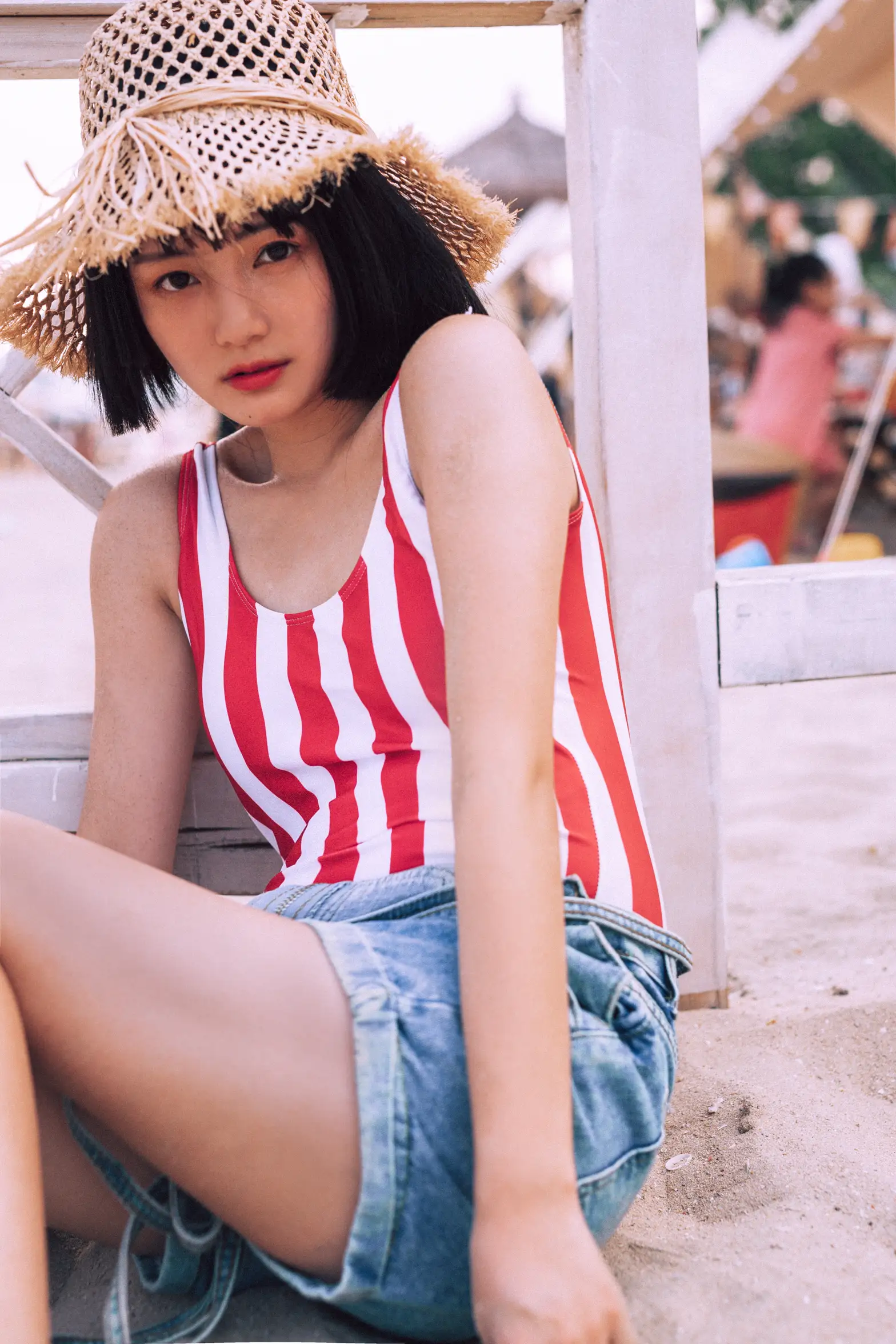 [艺图语] 2021.11.24 Vol.467 – 红色沙滩少女 黎美汐#[42P]-1
