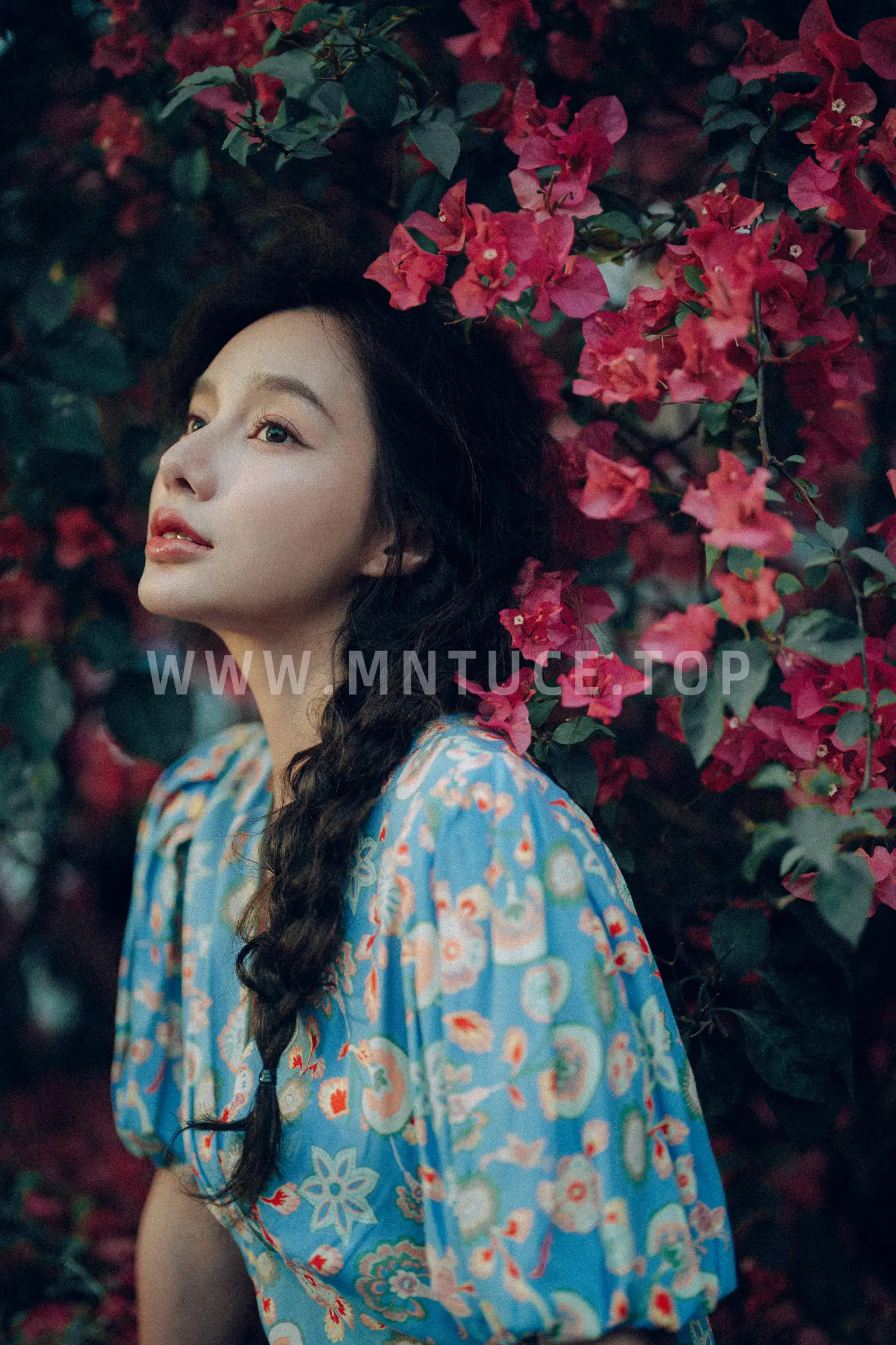 [艺图语] 2022.06.25 Vol.1282 – 发光的发丝，三角梅瀑布下的女神 姝雯同学#[55P]-9