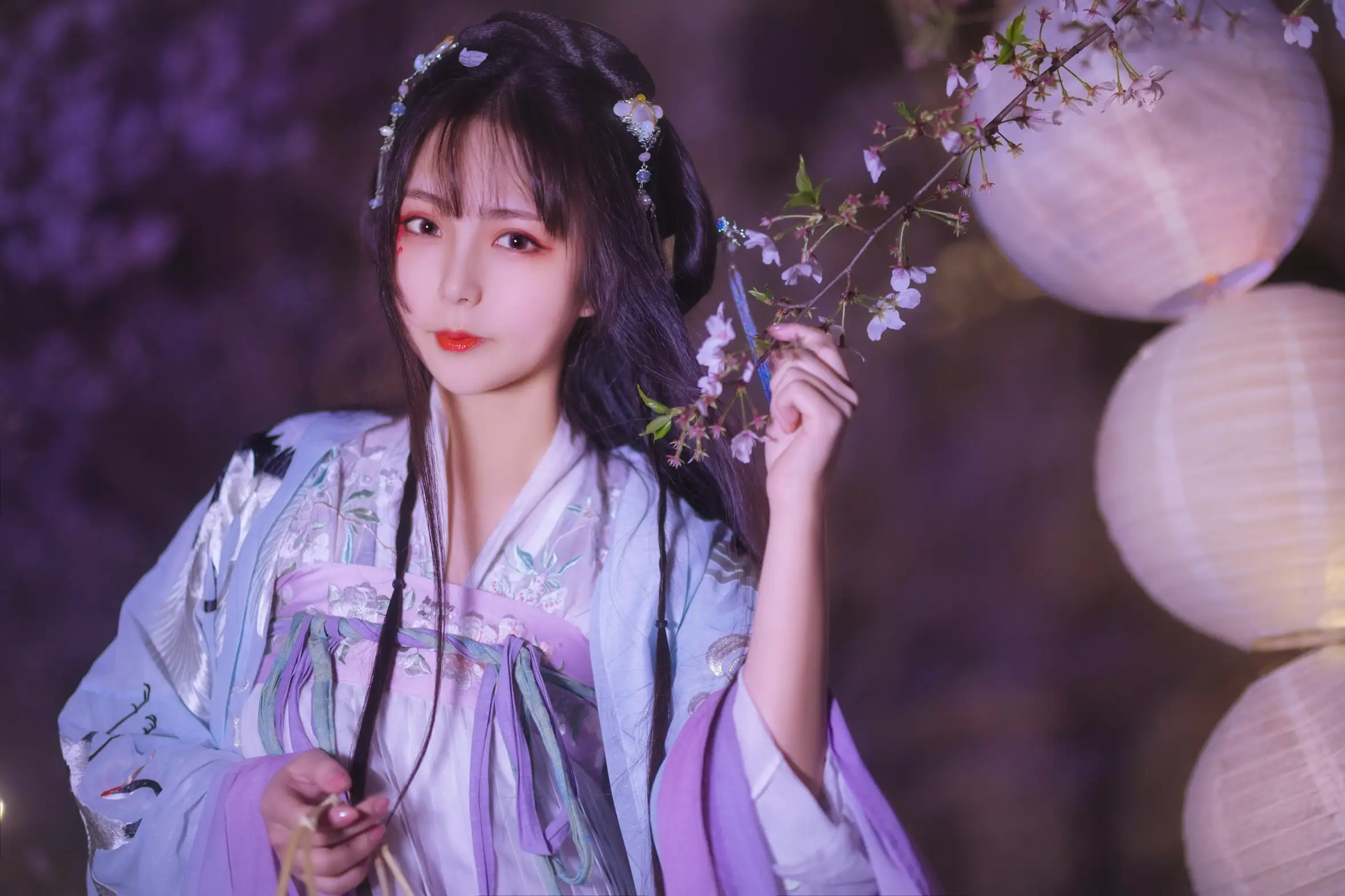 [艺图语] 2022.08.10 Vol.1673 – 夜樱 阡墨红尘#[20P]-6