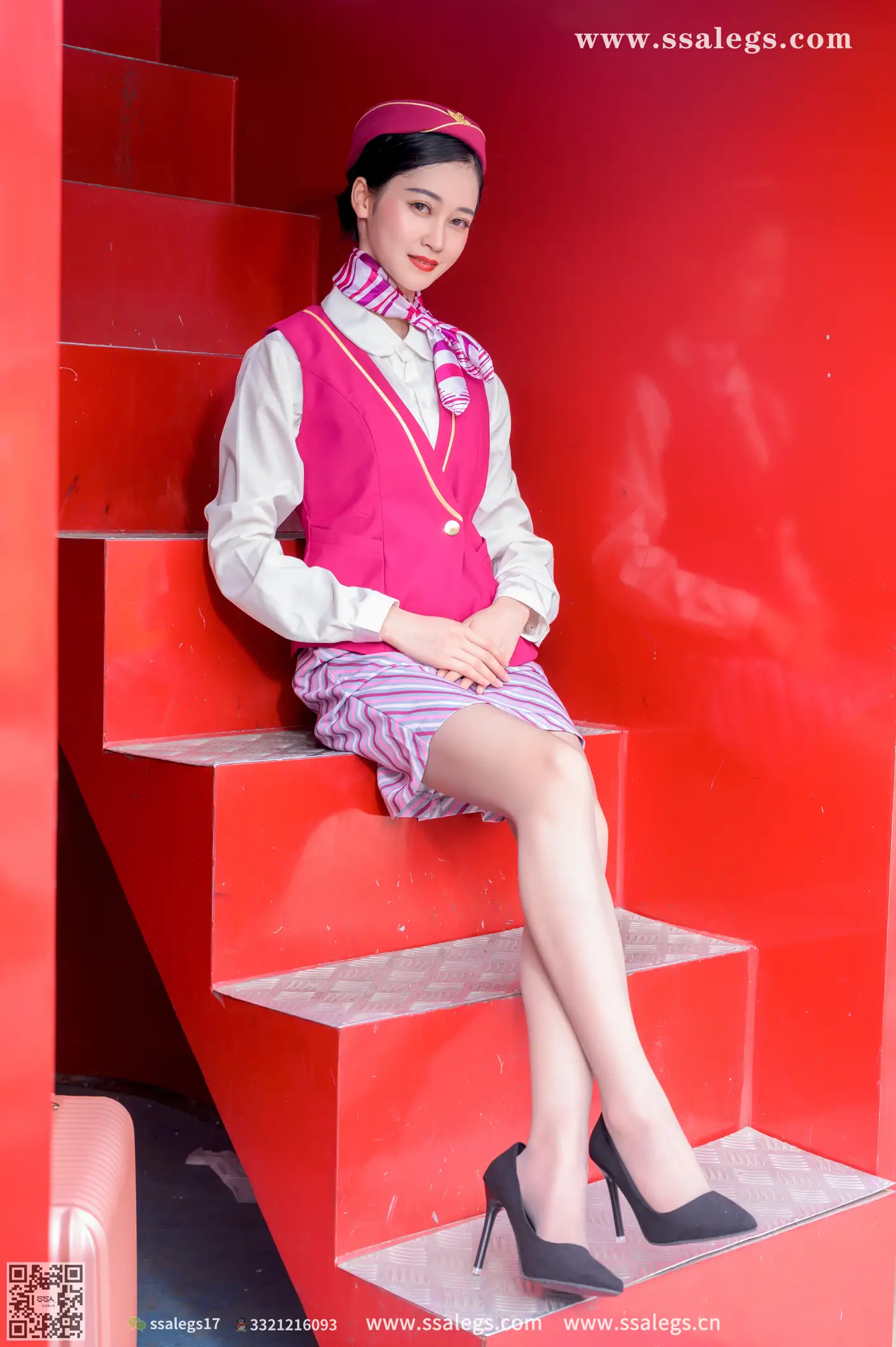 [Mzsock] NO.435 Her stewardess dream (top) silk club#[127P]-27