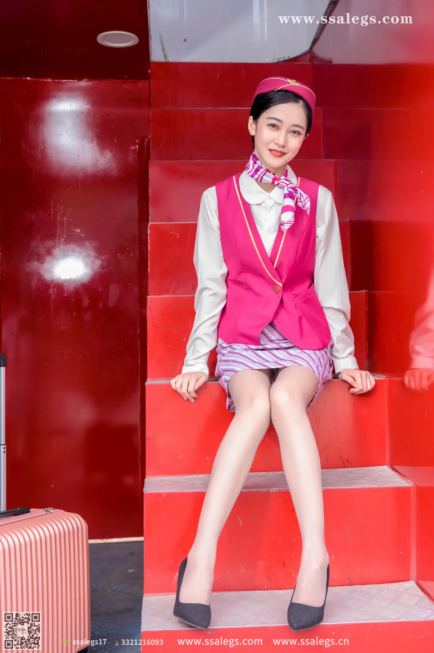 [Mzsock] NO.435 Her stewardess dream (top) silk club#[127P]-33