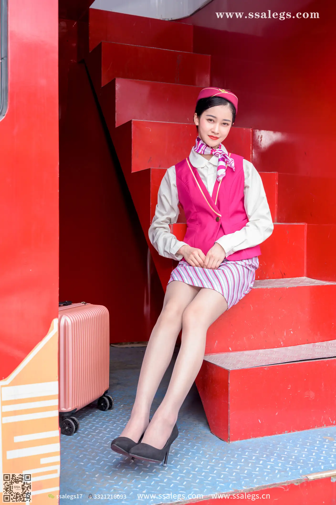 [Mzsock] NO.435 Her stewardess dream (top) silk club#[127P]-47