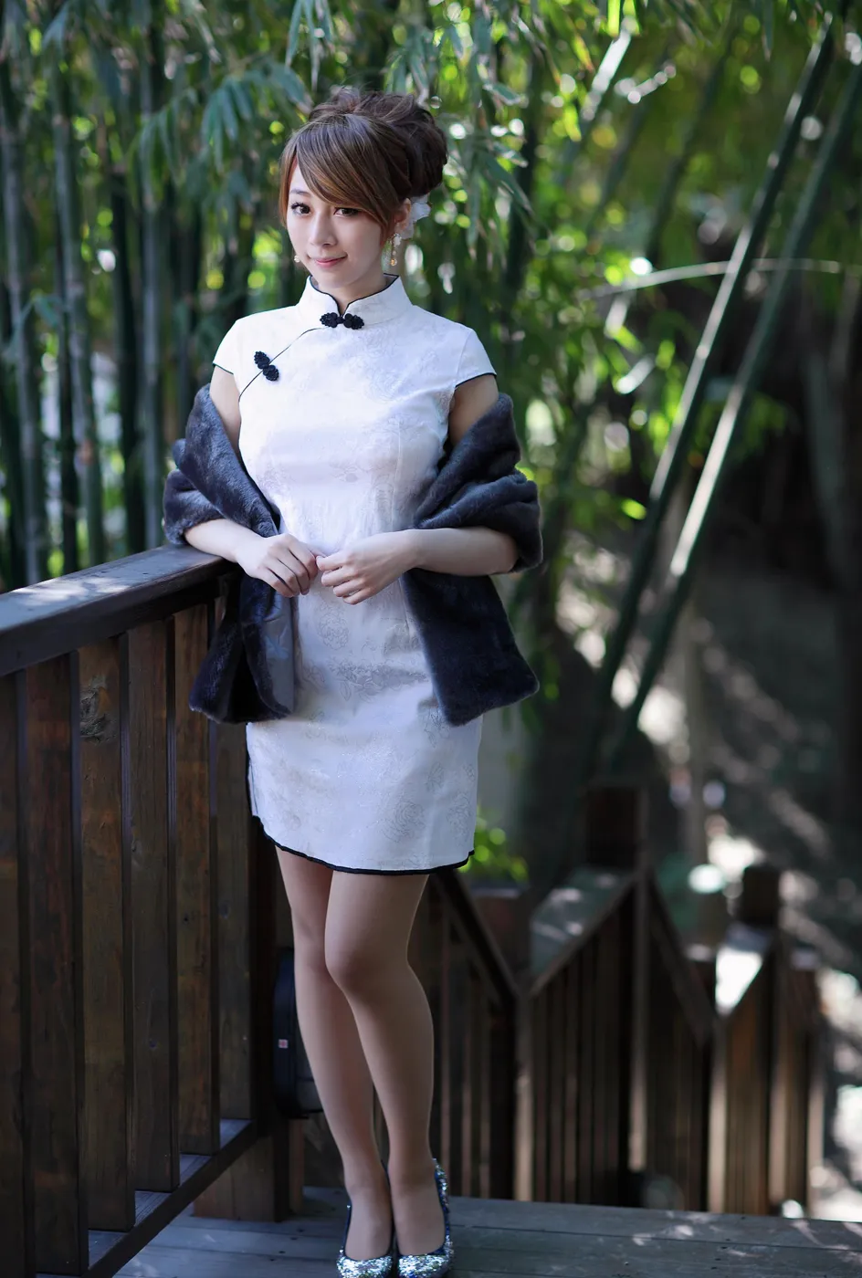 [Mzsock] NO.212 Xiaoyou short cheongsam, stockings, high heels and beautiful legs street photography#[78P]-17