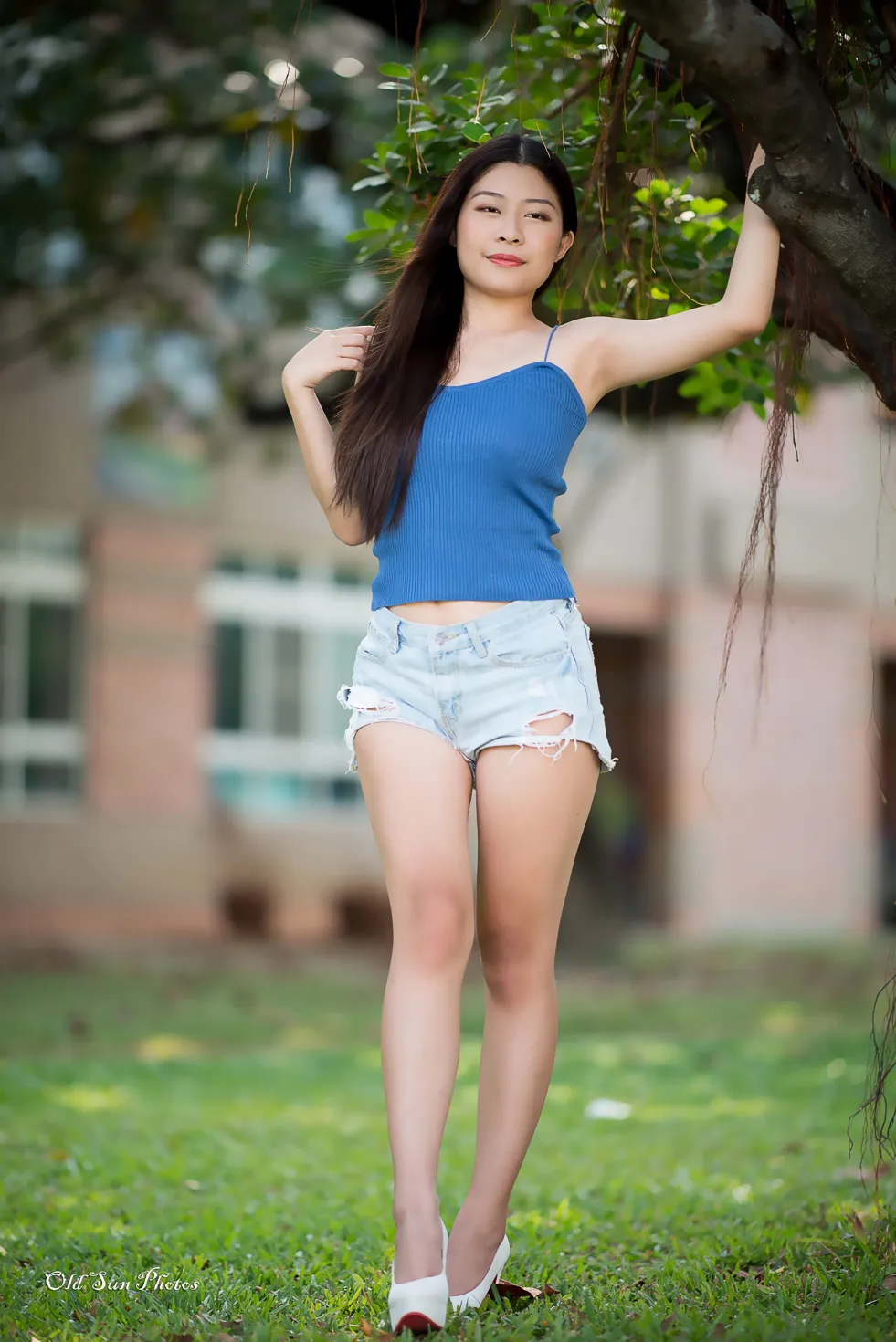 [Mzsock] NO.187 Zhang Zilin denim shorts, high heels and beautiful legs street photography#[66P]-23